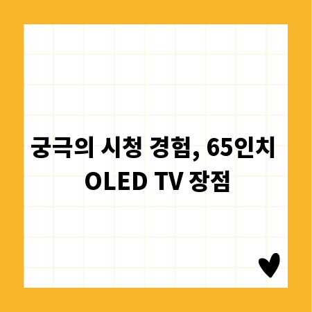 궁극의 시청 경험, 65인치 OLED TV 장점