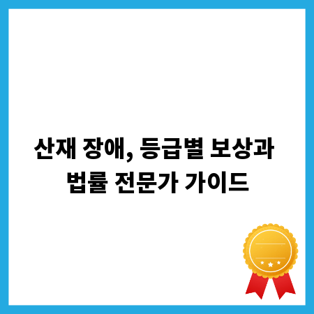 산재 장애, 등급별 보상과 법률 전문가 가이드
