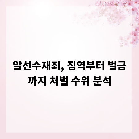 알선수재죄, 징역부터 벌금까지 처벌 수위 분석