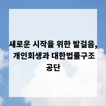 새로운 시작을 위한 발걸음, 개인회생과 대한법률구조공단