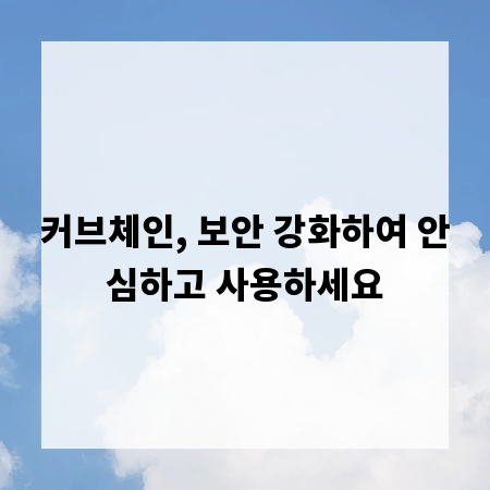 커브체인, 보안 강화하여 안심하고 사용하세요