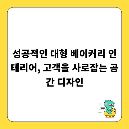 성공적인 대형 베이커리 인테리어, 고객을 사로잡는 공간 디자인