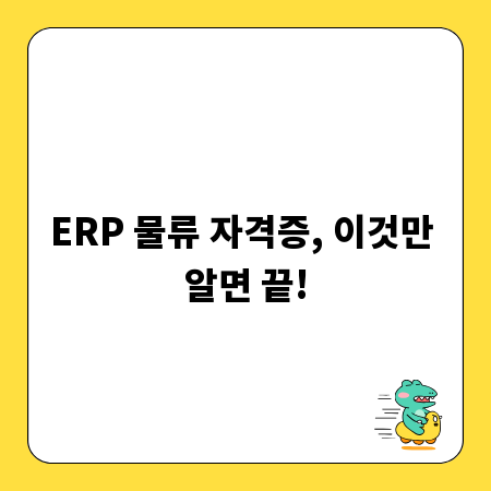 ERP 물류 자격증, 이것만 알면 끝!