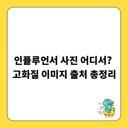 인플루언서 사진 어디서? 고화질 이미지 출처 총정리