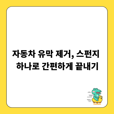 자동차 유막 제거, 스펀지 하나로 간편하게 끝내기