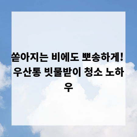 쏟아지는 비에도 뽀송하게! 우산통 빗물받이 청소 노하우