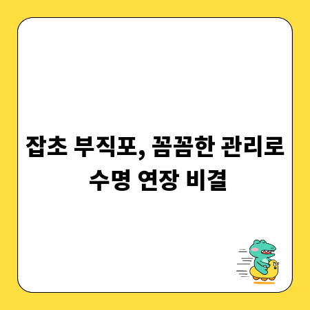 잡초 부직포, 꼼꼼한 관리로 수명 연장 비결