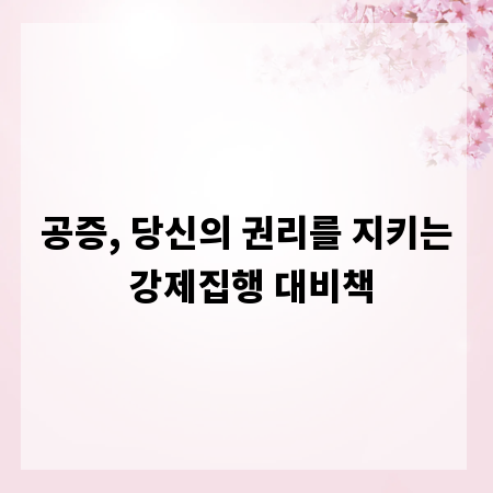 공증, 당신의 권리를 지키는 강제집행 대비책