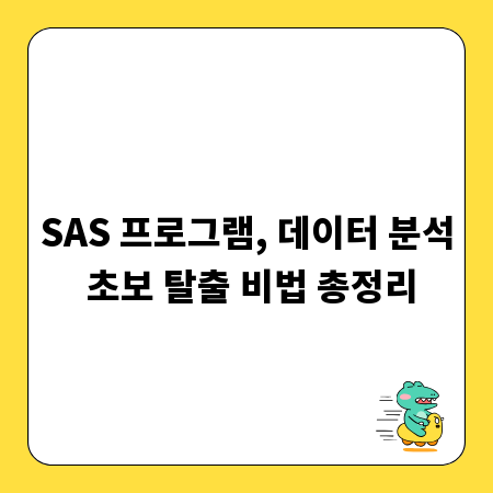SAS 프로그램, 데이터 분석 초보 탈출 비법 총정리