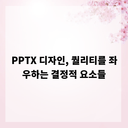 PPTX 디자인, 퀄리티를 좌우하는 결정적 요소들