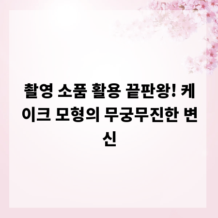 촬영 소품 활용 끝판왕! 케이크 모형의 무궁무진한 변신