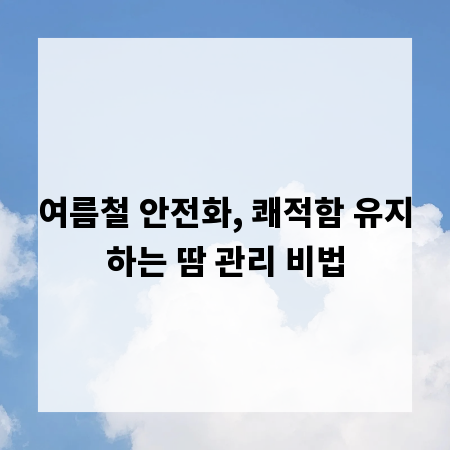 여름철 안전화, 쾌적함 유지하는 땀 관리 비법