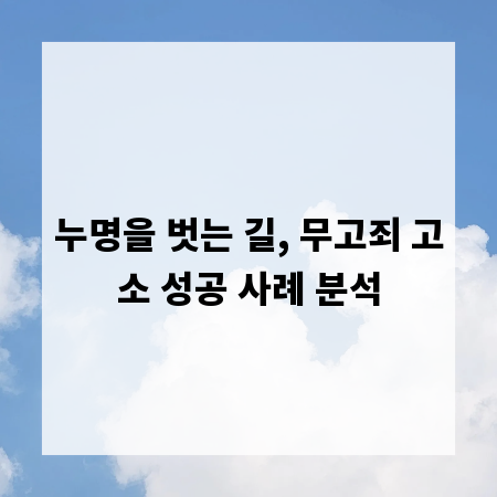 누명을 벗는 길, 무고죄 고소 성공 사례 분석