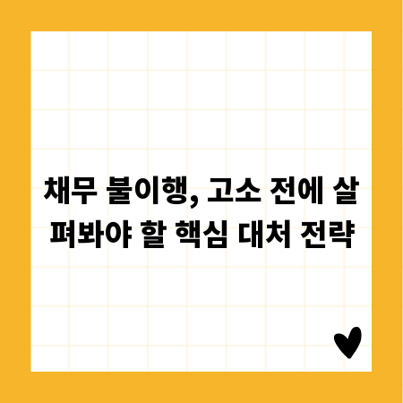 채무 불이행, 고소 전에 살펴봐야 할 핵심 대처 전략
