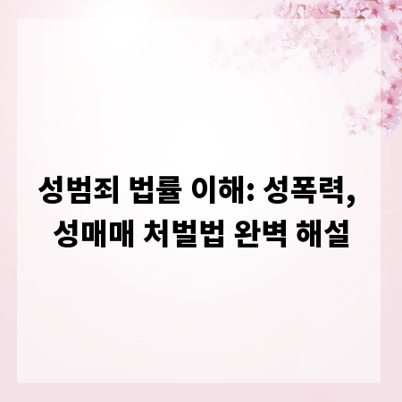 성범죄 법률 이해: 성폭력, 성매매 처벌법 완벽 해설