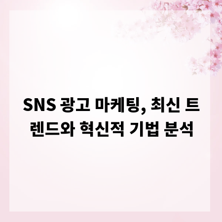 SNS 광고 마케팅, 최신 트렌드와 혁신적 기법 분석