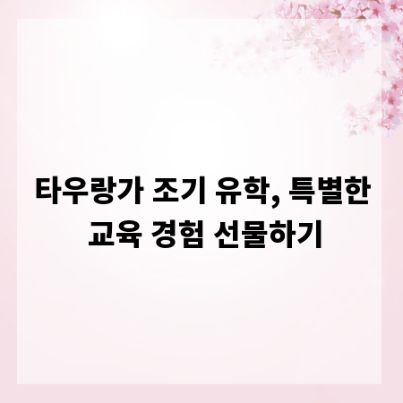타우랑가 조기 유학, 특별한 교육 경험 선물하기