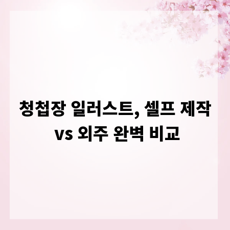 청첩장 일러스트, 셀프 제작 vs 외주 완벽 비교