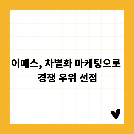 이매스, 차별화 마케팅으로 경쟁 우위 선점