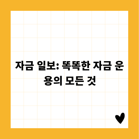자금 일보: 똑똑한 자금 운용의 모든 것