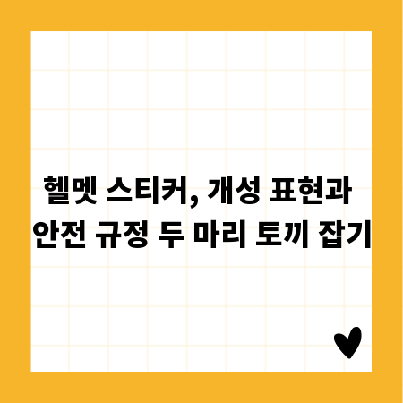 헬멧 스티커, 개성 표현과 안전 규정 두 마리 토끼 잡기