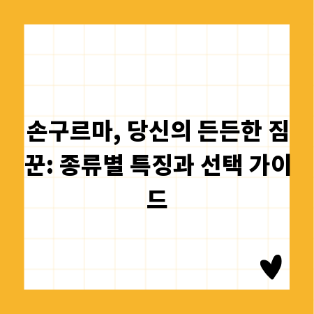 손구르마, 당신의 든든한 짐꾼: 종류별 특징과 선택 가이드