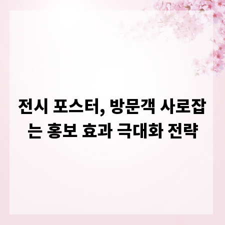 전시 포스터, 방문객 사로잡는 홍보 효과 극대화 전략
