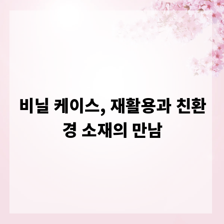 비닐 케이스, 재활용과 친환경 소재의 만남
