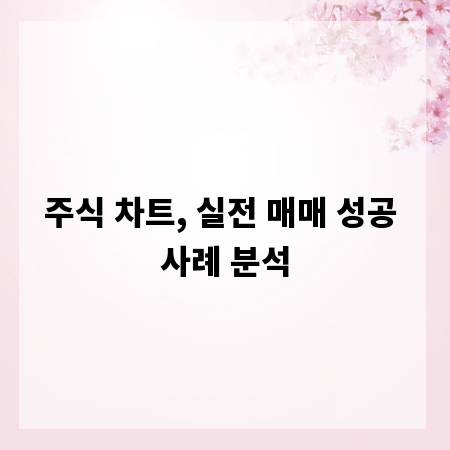 주식 차트, 실전 매매 성공 사례 분석