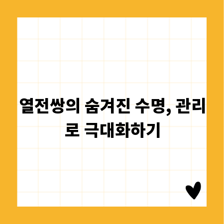 열전쌍의 숨겨진 수명, 관리로 극대화하기