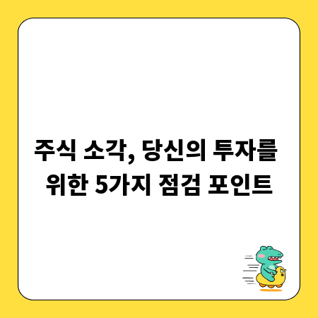 주식 소각, 당신의 투자를 위한 5가지 점검 포인트