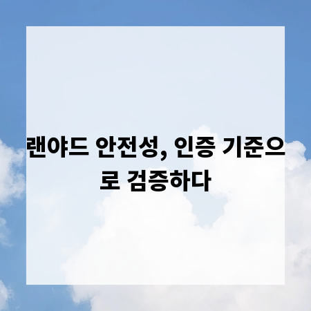 랜야드 안전성, 인증 기준으로 검증하다