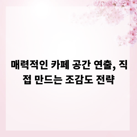 매력적인 카페 공간 연출, 직접 만드는 조감도 전략