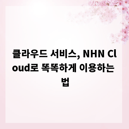 클라우드 서비스, NHN Cloud로 똑똑하게 이용하는 법